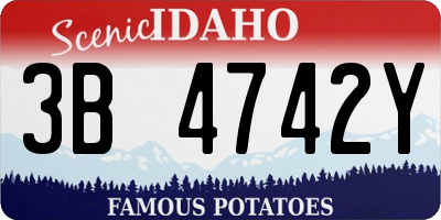 ID license plate 3B4742Y