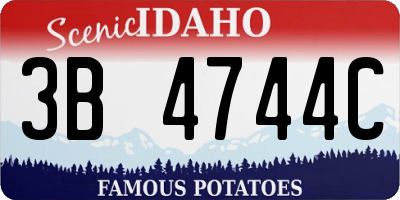 ID license plate 3B4744C