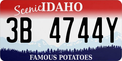 ID license plate 3B4744Y