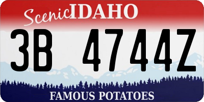 ID license plate 3B4744Z