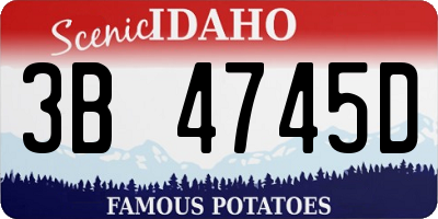 ID license plate 3B4745D