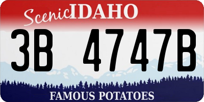 ID license plate 3B4747B