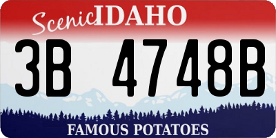 ID license plate 3B4748B
