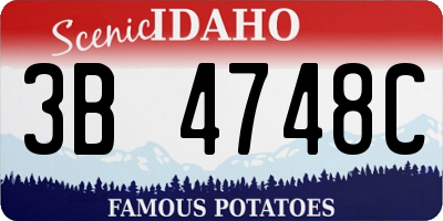 ID license plate 3B4748C