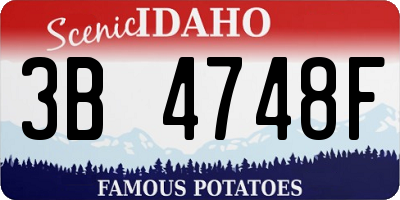 ID license plate 3B4748F