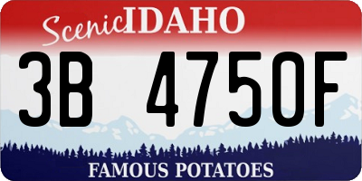 ID license plate 3B4750F