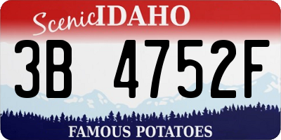 ID license plate 3B4752F