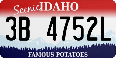 ID license plate 3B4752L