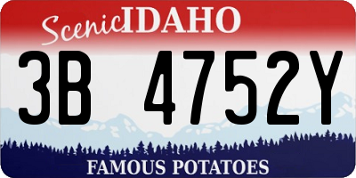 ID license plate 3B4752Y