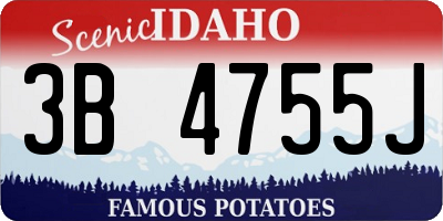 ID license plate 3B4755J