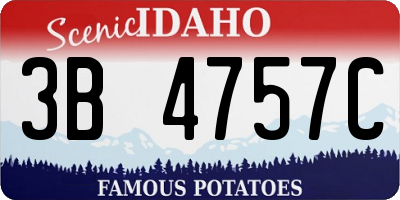ID license plate 3B4757C