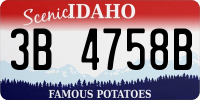 ID license plate 3B4758B