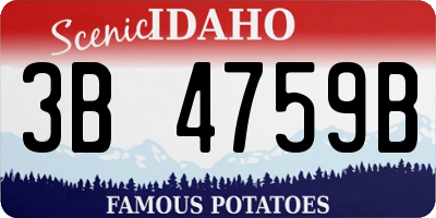 ID license plate 3B4759B