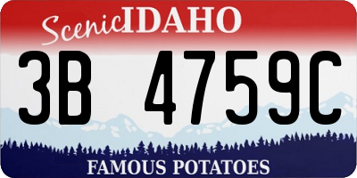 ID license plate 3B4759C