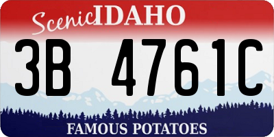ID license plate 3B4761C