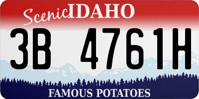 ID license plate 3B4761H