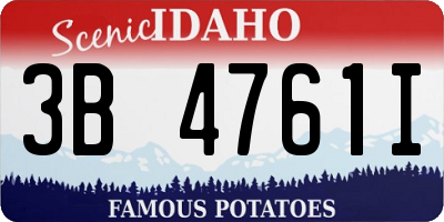ID license plate 3B4761I