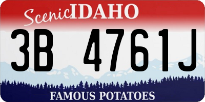 ID license plate 3B4761J