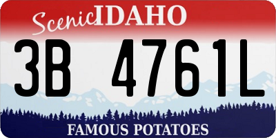 ID license plate 3B4761L