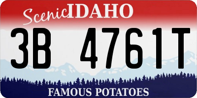 ID license plate 3B4761T