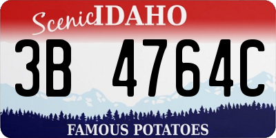 ID license plate 3B4764C
