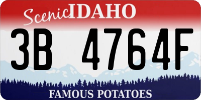 ID license plate 3B4764F