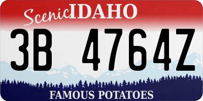 ID license plate 3B4764Z