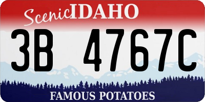 ID license plate 3B4767C
