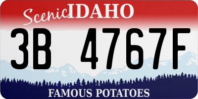 ID license plate 3B4767F