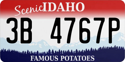 ID license plate 3B4767P