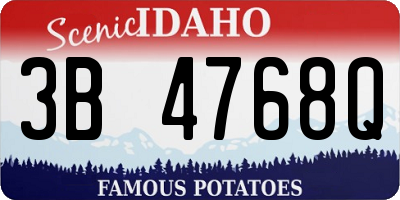 ID license plate 3B4768Q