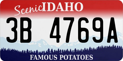 ID license plate 3B4769A