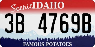ID license plate 3B4769B