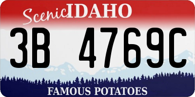ID license plate 3B4769C