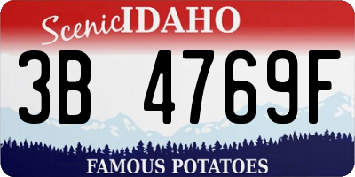 ID license plate 3B4769F