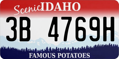 ID license plate 3B4769H