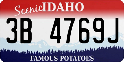 ID license plate 3B4769J