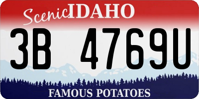 ID license plate 3B4769U