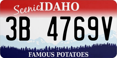 ID license plate 3B4769V