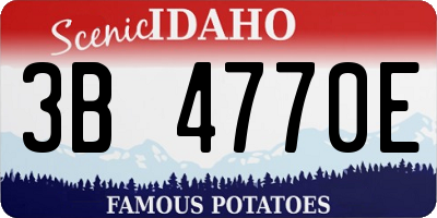 ID license plate 3B4770E
