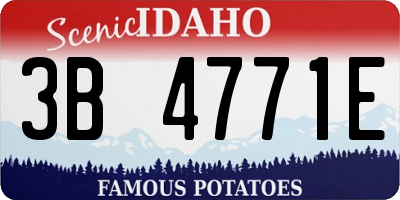 ID license plate 3B4771E