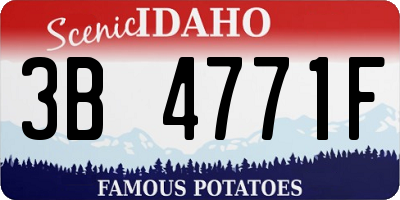 ID license plate 3B4771F