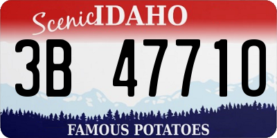 ID license plate 3B4771O