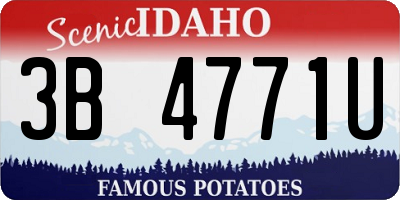 ID license plate 3B4771U
