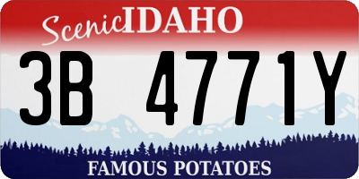ID license plate 3B4771Y