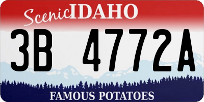 ID license plate 3B4772A