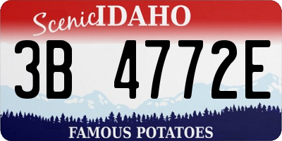 ID license plate 3B4772E
