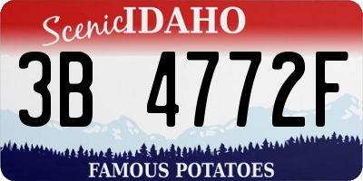 ID license plate 3B4772F