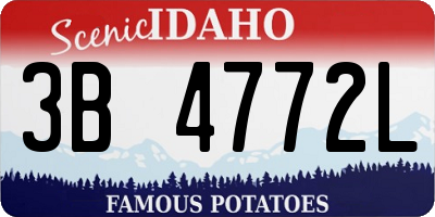 ID license plate 3B4772L