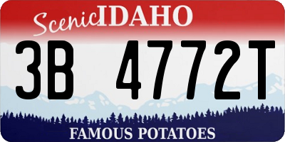 ID license plate 3B4772T